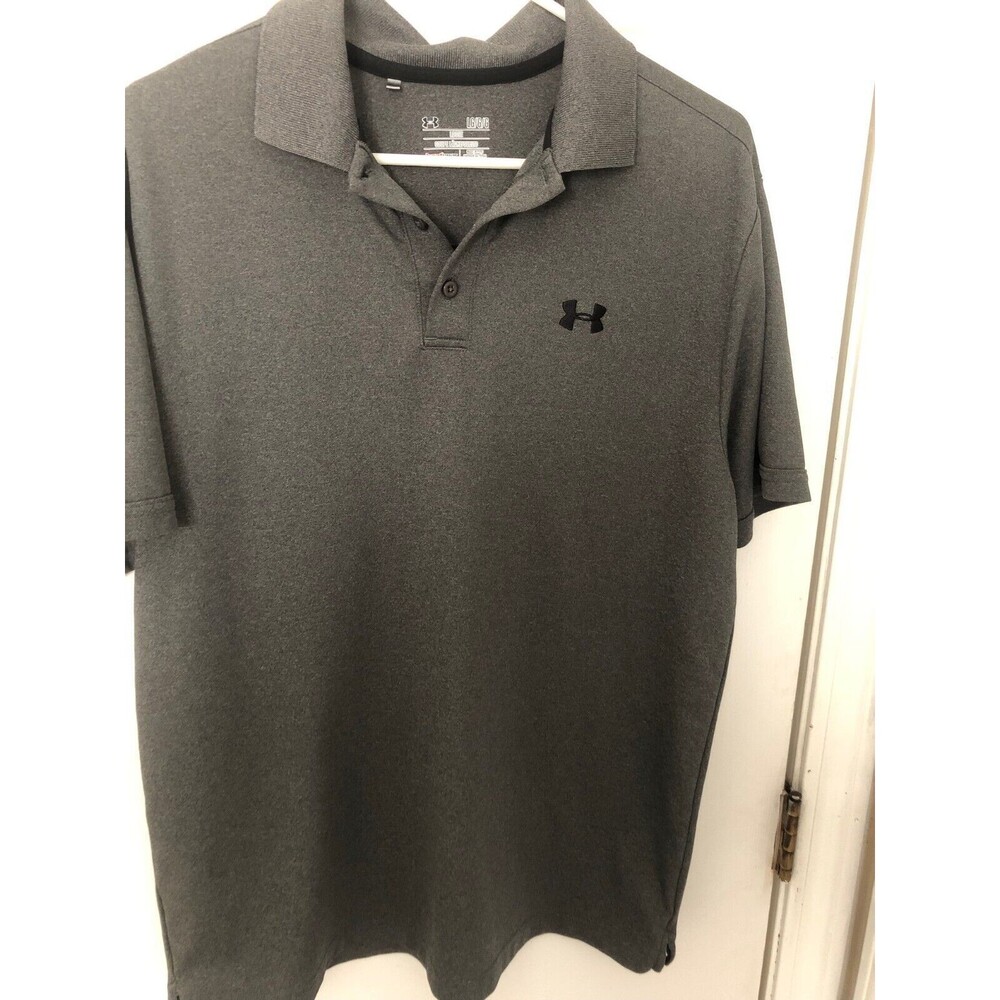 Under Armour The Performance Polo Men’s Large Short Sleeve Pullover Gray‎